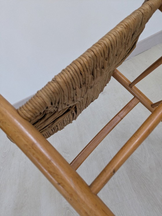 Image 1 of Authentischer Chiavarina-Stuhl aus Naturholz mit Sitzfläche aus geflochtenem Stroh - Ikone des italienischen Kunsthandwerks