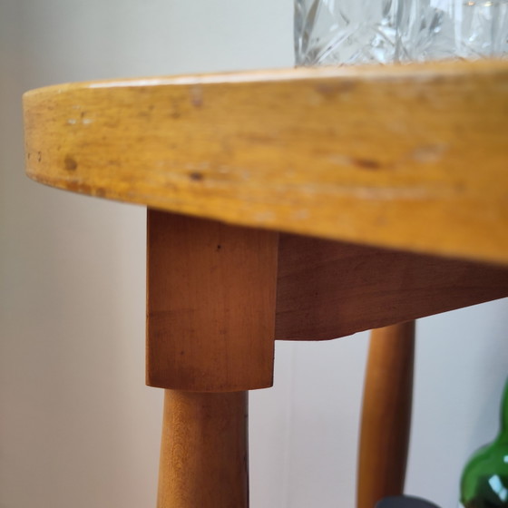 Image 1 of Vintage Mid Century Wooden Serving Trolley Germany