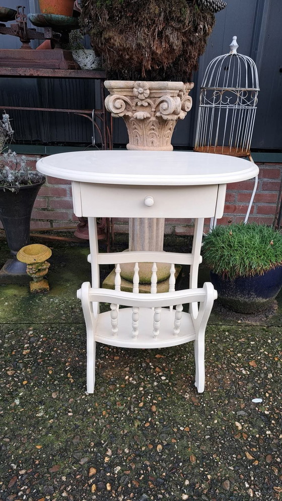 Image 1 of Country side tables with reading tray, light signs of use dim. 56x38cm and 65cm high.