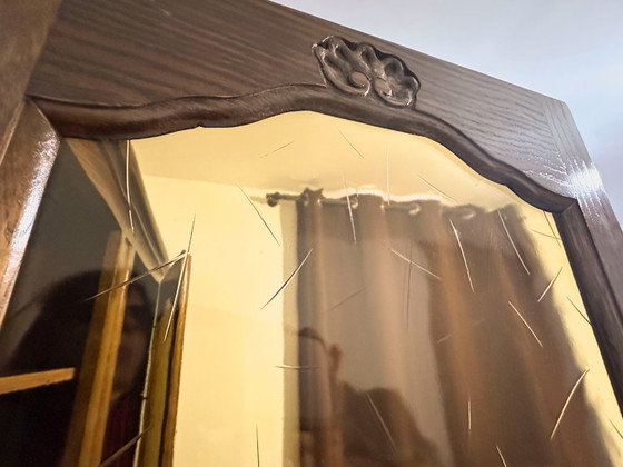 Image 1 of Bibliothèque vitrée en chêne massif Made in France Riskoff 