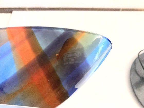 Image 1 of Italienische Halogen Stehleuchte Bogenleuchte Muranoglasschirm von Missoni 80er