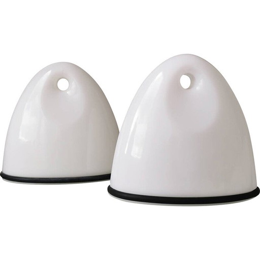Pair of vintage plastic and rubber Lalea lamps by Bruno Gecchelin for Iguzzini, 1977s