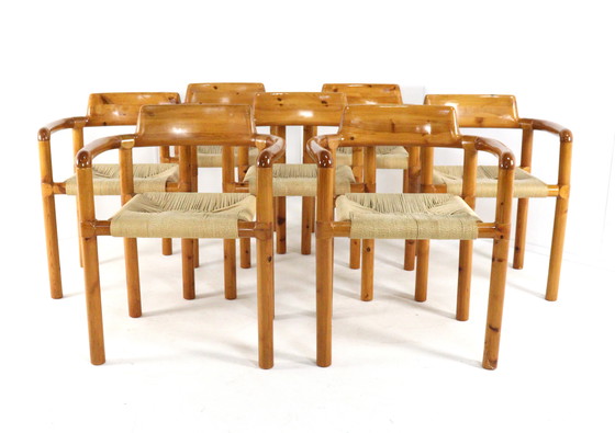 Image 1 of Set 7 Stoelen Eetkamestoelen in Stijl van Daumelier