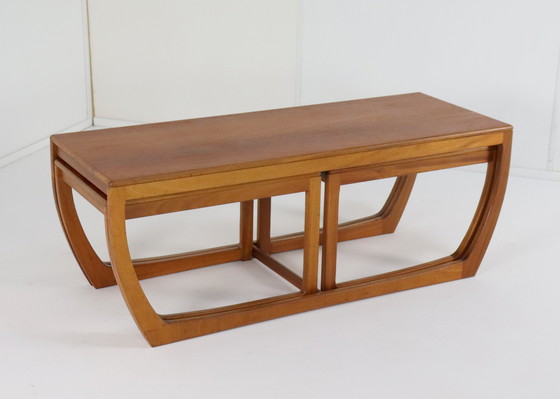 Image 1 of Beithcraft Table basse avec 2 tables gigognes 'Ratho' Vintage