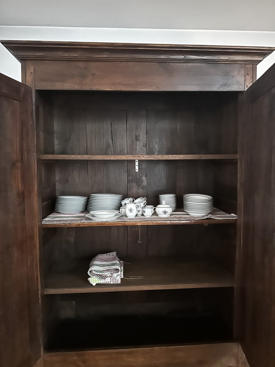 Authentic 19th-century country cabinet in solid wood – Wall cabinet (photo 4 of 5)