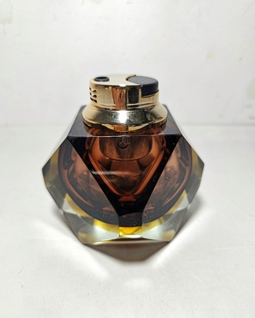 Briquet de table en verre de Murano. Italie, années 1970.