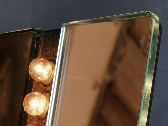 Gino Sarfatti design Arteluce anni '70 monumentale specchio da tavolo architettonico illuminato – Metallo (photo 7 of 15)