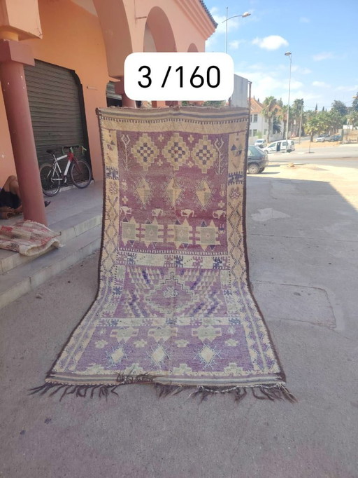 Handgeknoopt Berber kleed wol 300x160cm