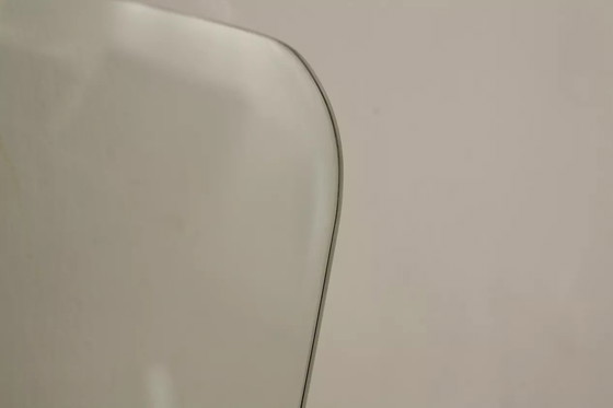 Image 1 of Table Basse Bois Laqué et Dalle de Verre