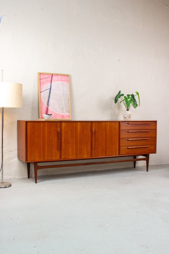 Image 1 of Credenza vintage in teak di Heinrich Riestenpatt, cassettiera danese