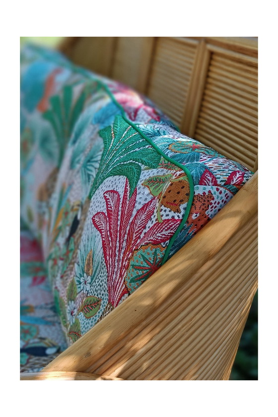 Image 1 of Divano tropicale vintage in bambù e rattan