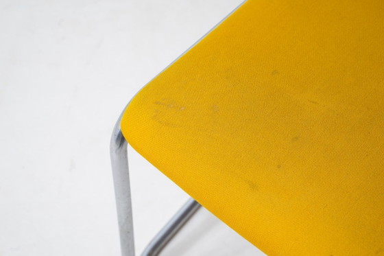 Buisvormige jaren 70 stoelen – Eetkamerstoelen, Metal, Textile (photo 9 of 11)