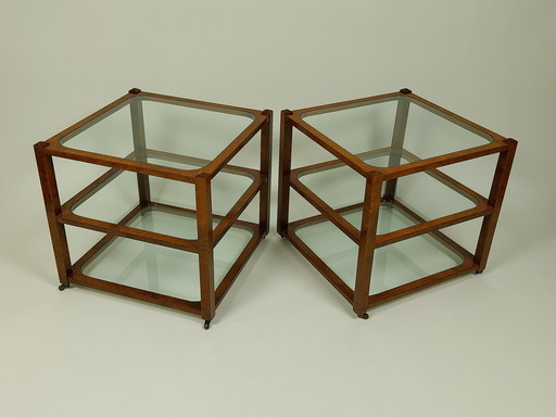 2 x Tables d'appoint italiennes vintage, années 1980