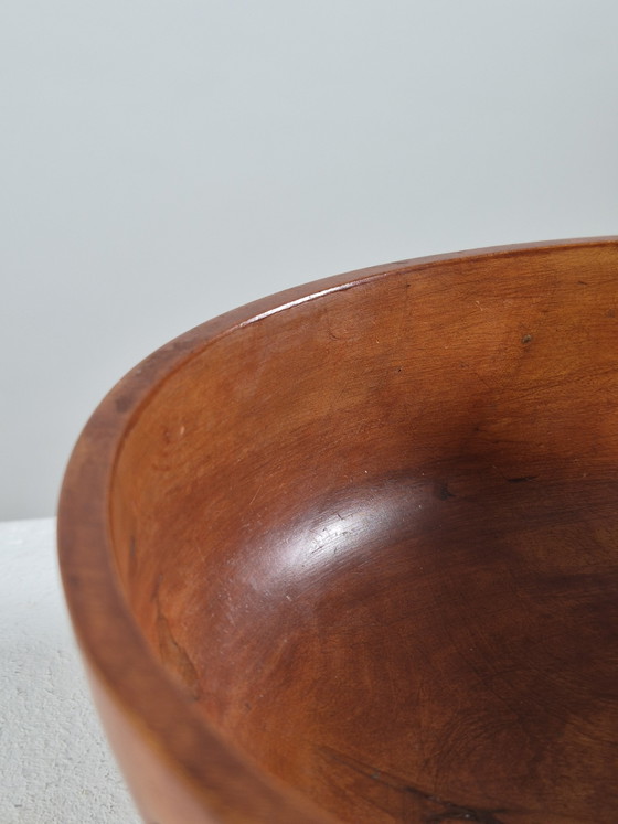 Cuenco antiguo tallado a mano firmado 1930 Scandi – Madera (photo 9 of 14)