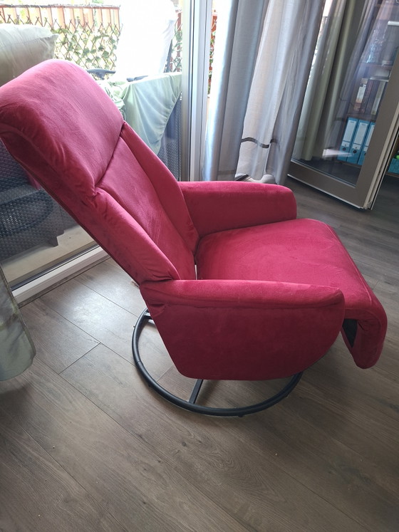 Image 1 of Poltrona relax Vidaxl, colore rosso vino