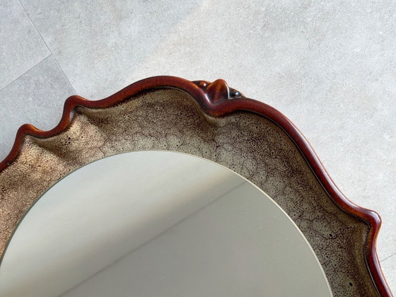 Image 1 of Grande specchio vintage in ceramica con illuminazione / retroilluminato