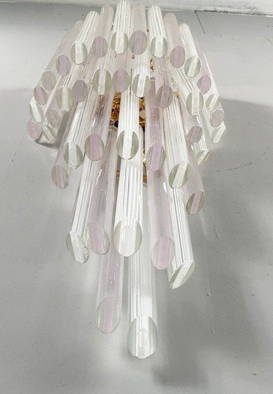 Image 1 of Lampada da parete/applique a cascata di metà secolo di Paulo Venini, vetro di Murano, Italia, anni '70