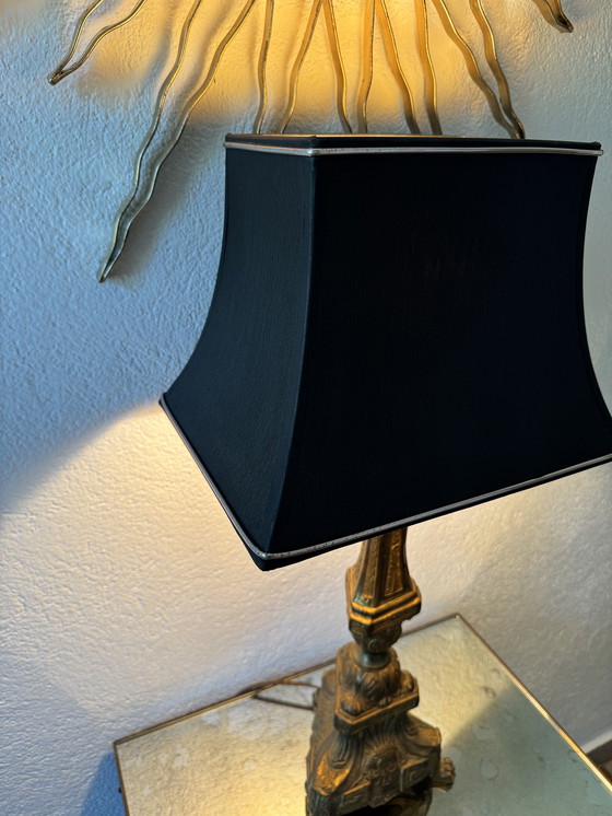 Image 1 of Lampe pique cierge d’église ancien 