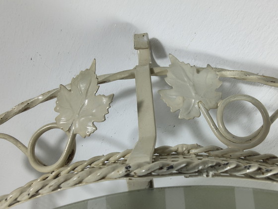 Image 1 of Vintage ceiling lamp Ø70 cm – Metal frame – Striped motif – Retro design