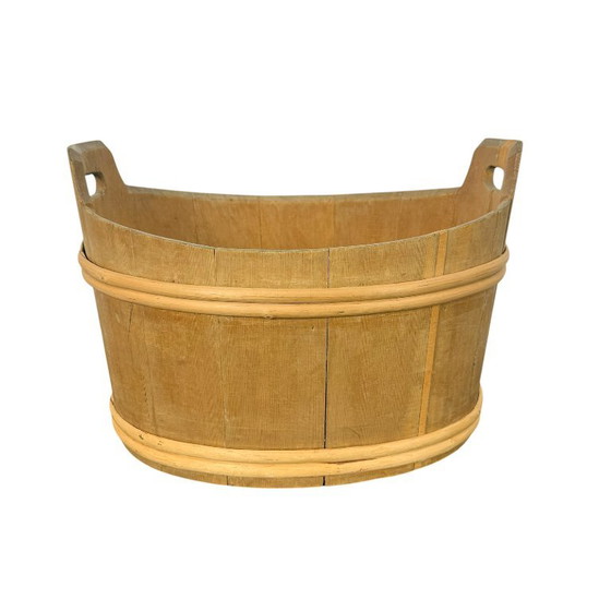 Vintage zweedse deegkom ovale Houten bak, Decoratieve objecten, Bruin, Rustic (foto 8 van 8)