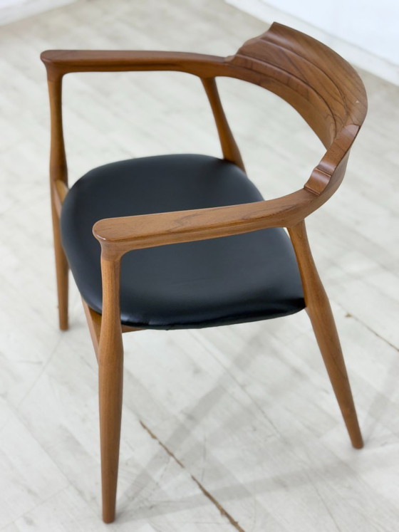 High-quality Danish style armchair / retro living room chair / chair / retro vintage dining room chair (photo 5 of 9)