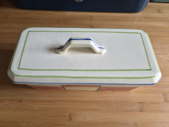 Image 1 of Zeldzame Art Deco Terrine SMF Schramberg – Decor 3710 – Bauhaus Stijl – ca. 1930