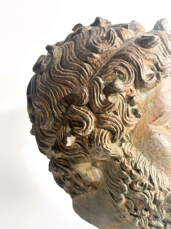 Head of the Boxer Satyros of Elis in Molded Marble, 20th Century – Sculpture (photo 3 of 10)
