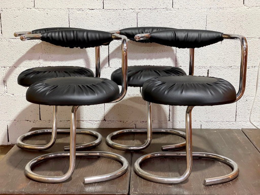 Vintage Cobra-stoelen uit de jaren 70 van Giotto Stoppino