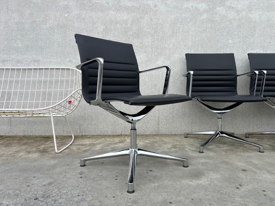 Image 1 of 4 sedie da conferenza in pelle ICF Una