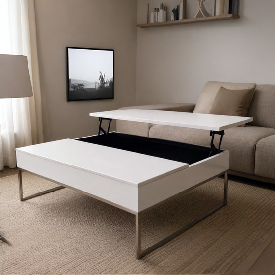 BoConcept Design Salontafel – Dubbel opklapbaar blad & verborgen opbergruimte – rvs, Wood (photo 3 of 7)