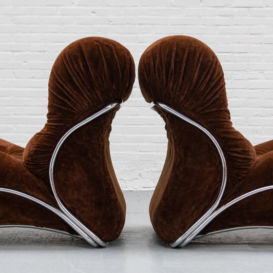 Image 1 of Set of Italian Corolla Armchairs by I.P.E 70's