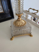 Vintage Hollywood Regency Table Lamp – Crystal & Brass (1960s/1970s)