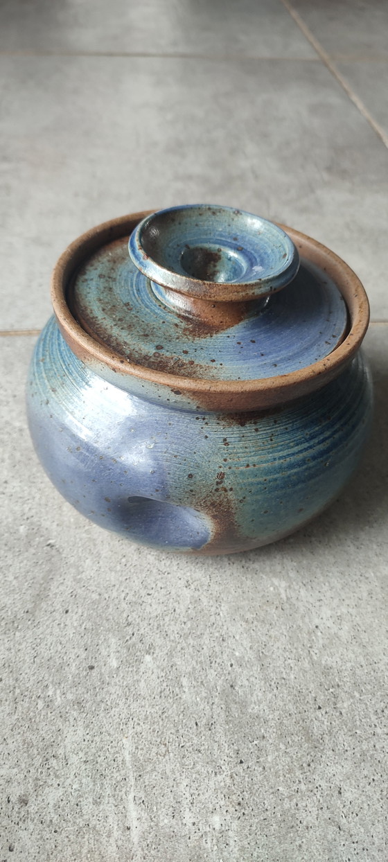 Image 1 of Vintage geglazuurd aardewerk servies, gesigneerd Béceleuf