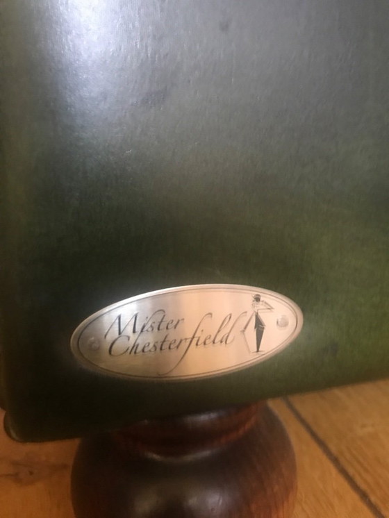 Image 1 of Beautiful green Chesterfield sofa