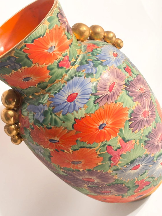 Art Deco Vase F.A.C.I. Ceramics Civita Castellana 1940s (photo 11 of 13)
