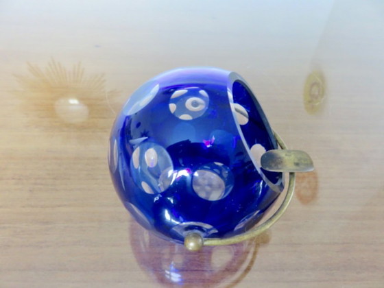 Image 1 of Posacenere Marita Voigt per Harzkristall, cristallo e ottone, Germania, 1970