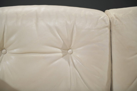 Image 1 of Splendido divano vintage Oriolo in pelle disegnato da Claudio Salocchi per Sormani, anni '60.