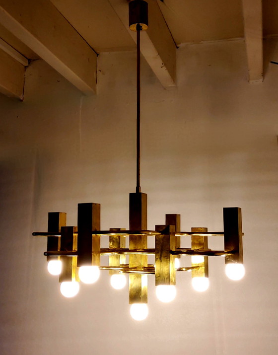 Image 1 of Gaetano Sciolari chandelier, Boulanger from the 70s
