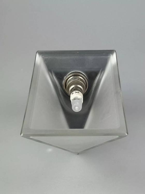 Image 1 of Lampada da parete a cubo Peill &amp; Putzler anni '60 e '70, applique in vetro ghiacciato, era spaziale