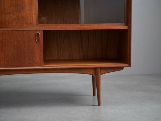 Oswald Vermaercke "Paola" Teak Highboard für V-Form, Belgien 1959 – Buffetschränke, Wood (photo 6 of 8)