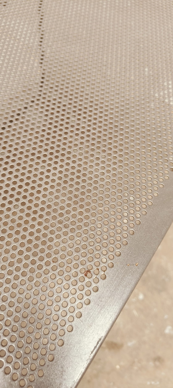 Image 1 of Vintage Perforated metal Post modern Nesting Tables mimi set '80
in style van mategot artemeta