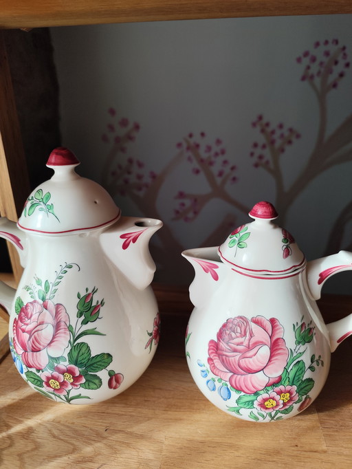Vintage Villeroy & Boch "Colmar" porseleinen kannen – Set van 2 – Gemaakt in Duitsland
