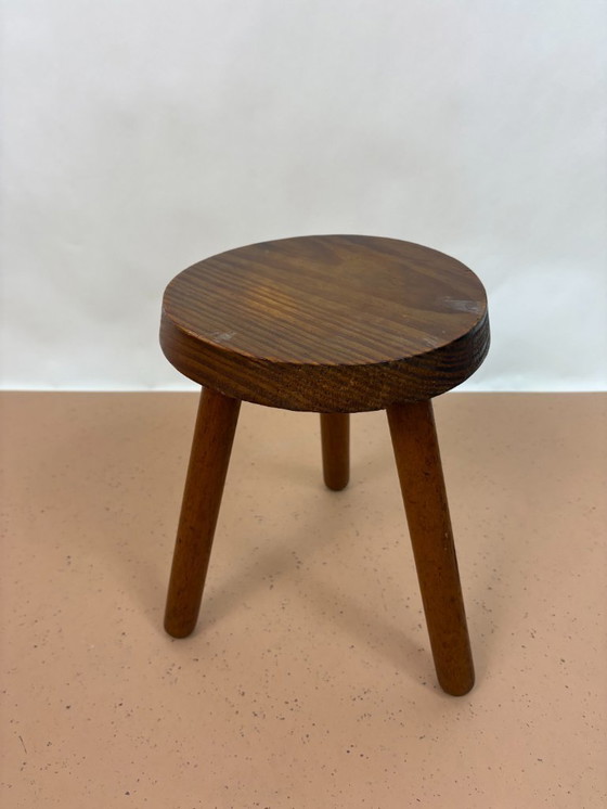 Image 1 of Sgabello olandese in legno massello – anni '60