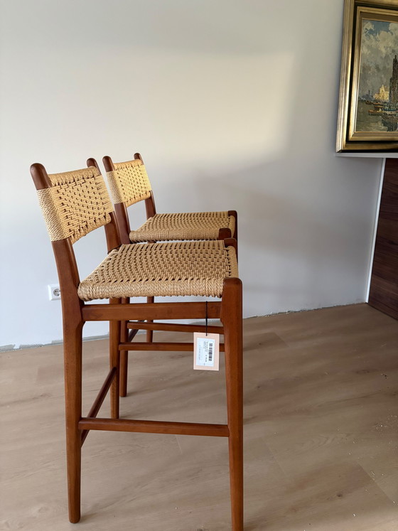 2x New Unused Barstools - Dutch Bone – Wood, Paper (photo 3 of 8)