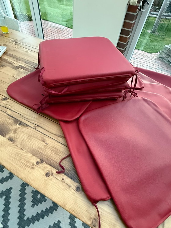 Image 1 of 8 originele Lloyd LOOM stoelen, eetkamerstoelen, ook in kleinere aantallen verkrijgbaar, houten frame, wit riet.