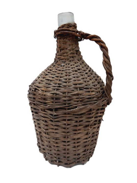 Image 1 of Antique wicker demijohn