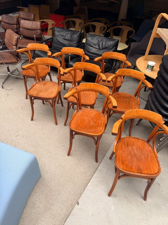 Image 1 of 8 chaises vintage de café/bistro (lot de 8)