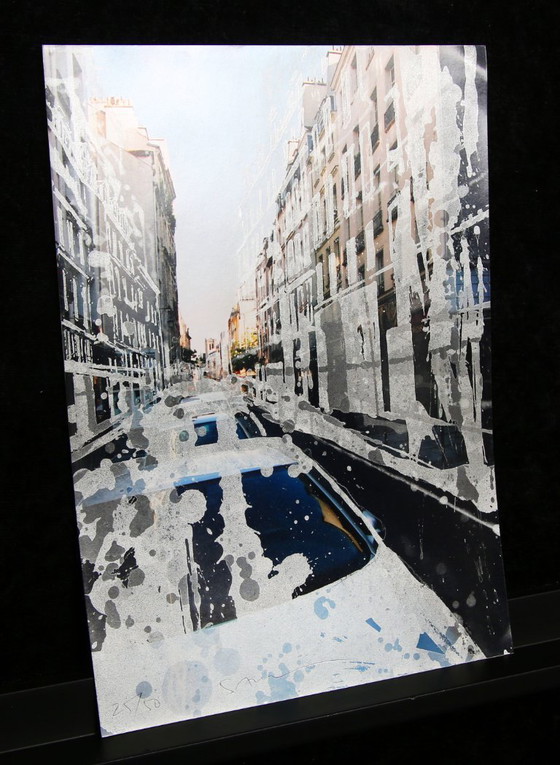 Image 1 of Salzmann, Gottfried - Rue de Rivoli - Screen print/photograph - Hand-signed
