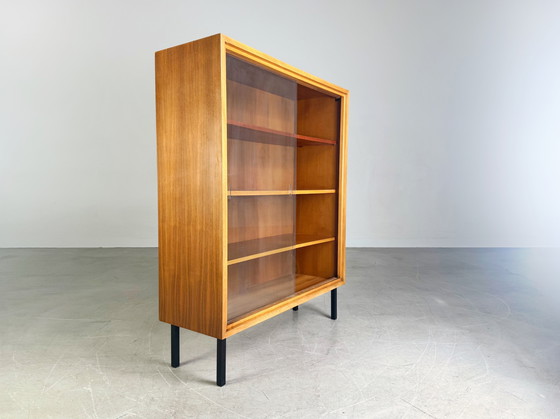 Image 1 of Midcentury display cabinet WK Möbel walnut 1960s vintage chest of drawers