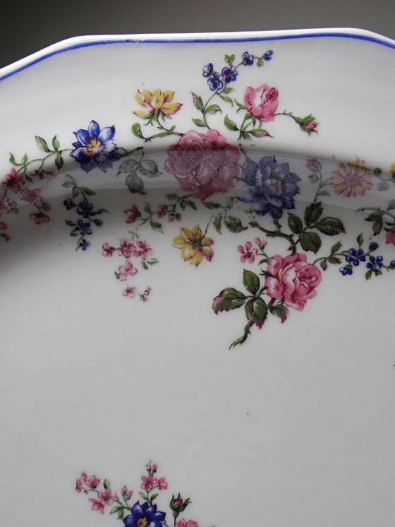 Image 1 of Bernardaud Limoges porcelain serving platter with floral decoration, 1920s-1950s